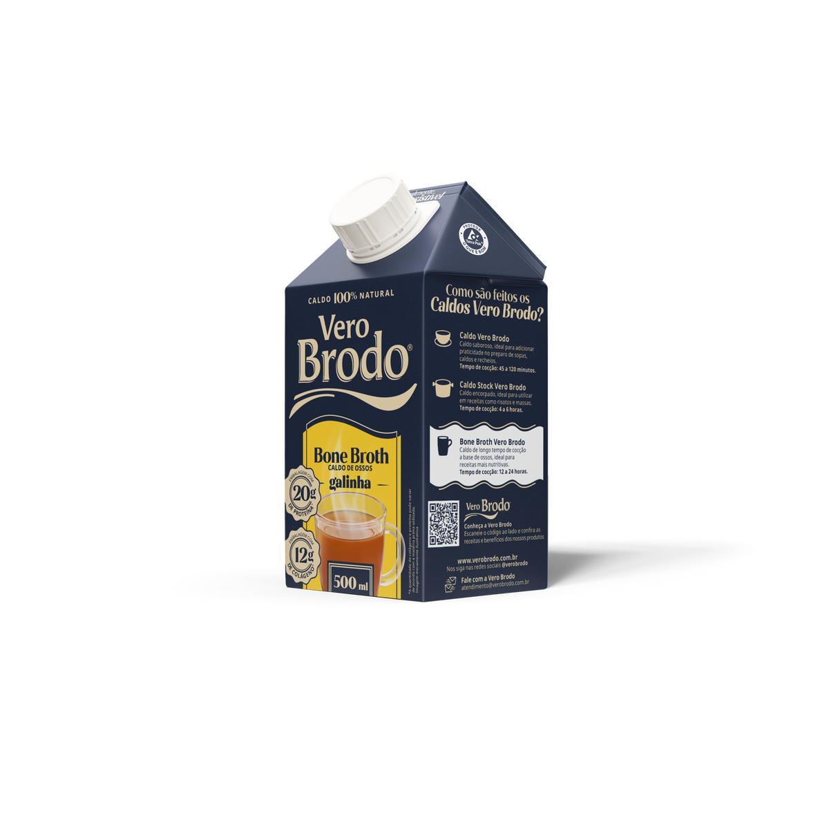 Bone Broth de Galinha 500ml - Vero Brodo